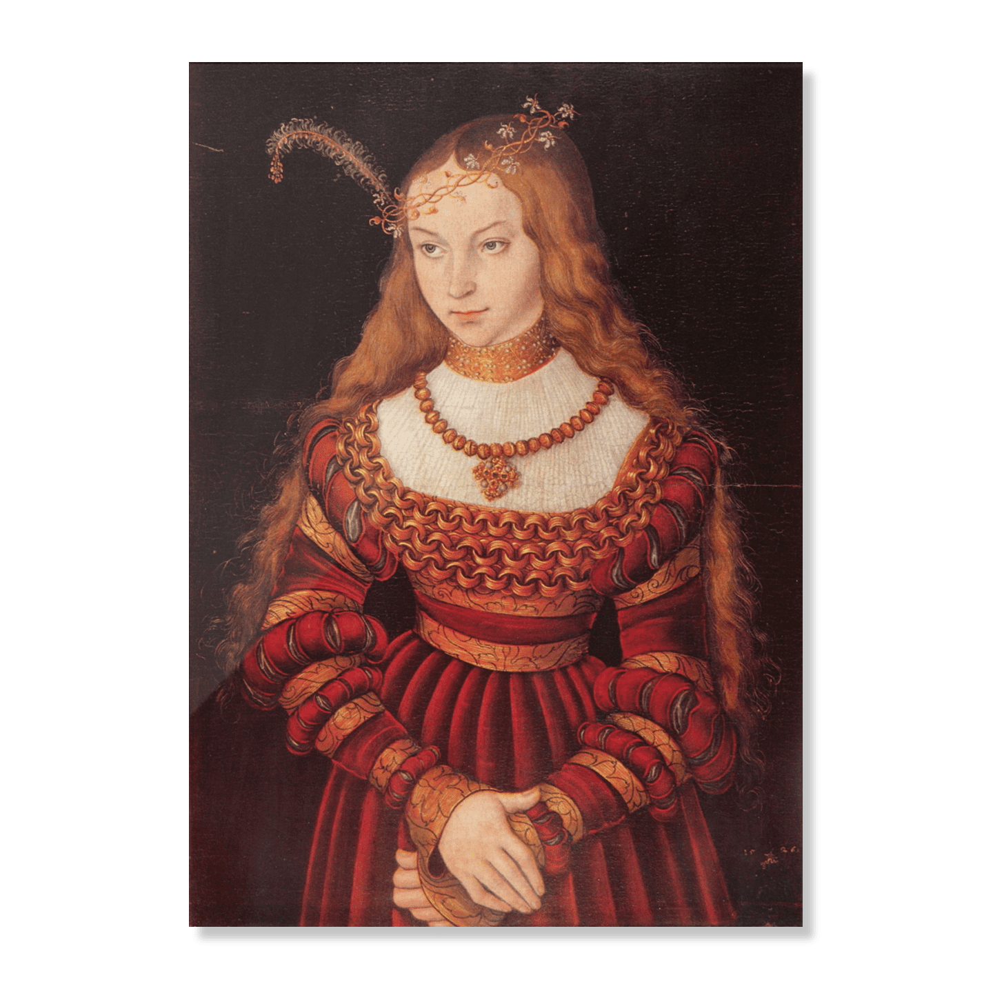 신부차림을 한 선제후 공자비 지뷜레 폰 클레베의 초상